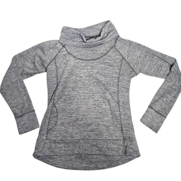 KUHL gray cowl neck Lea pullover sweatshirt‎ sweater with thumb holes M - Picture 3 of 13